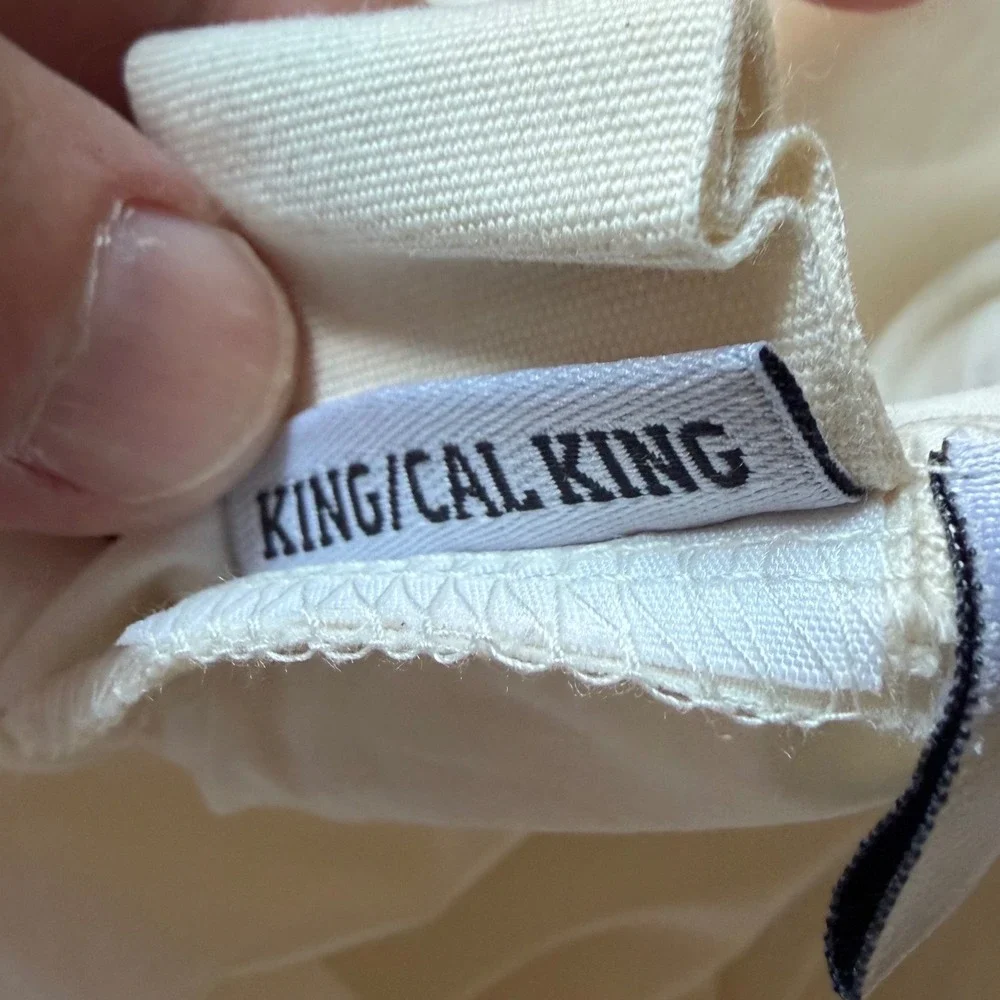 Quince Organic Cotton Duvet Cover Bedding Ivory Size King/Cal King Minimalist